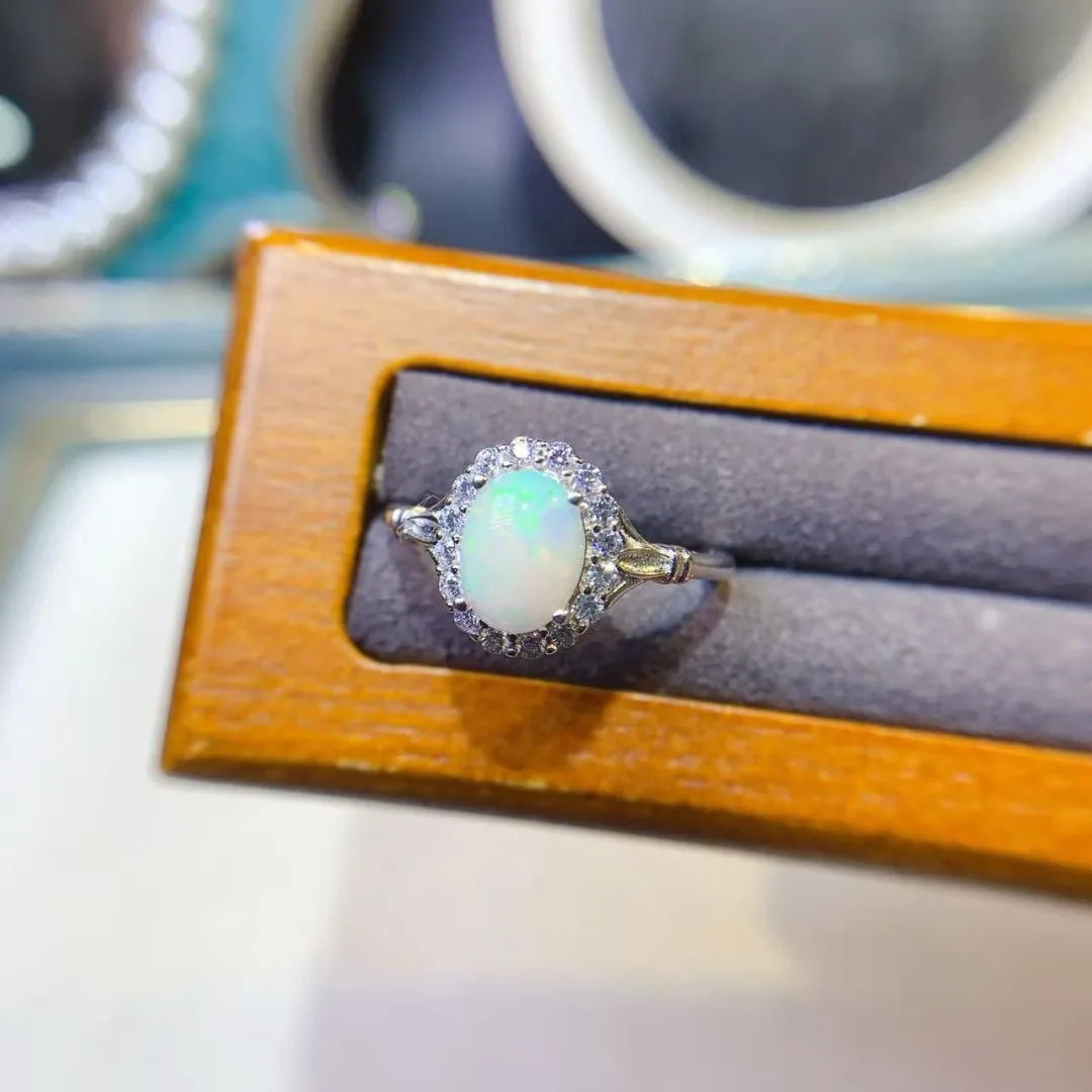 

Модное и уникальное кольцо с огненным опалом, стерлинговое серебро S925, великолепное шикарное дизайнерское ювелирное изделие, лучший роскошный подарок