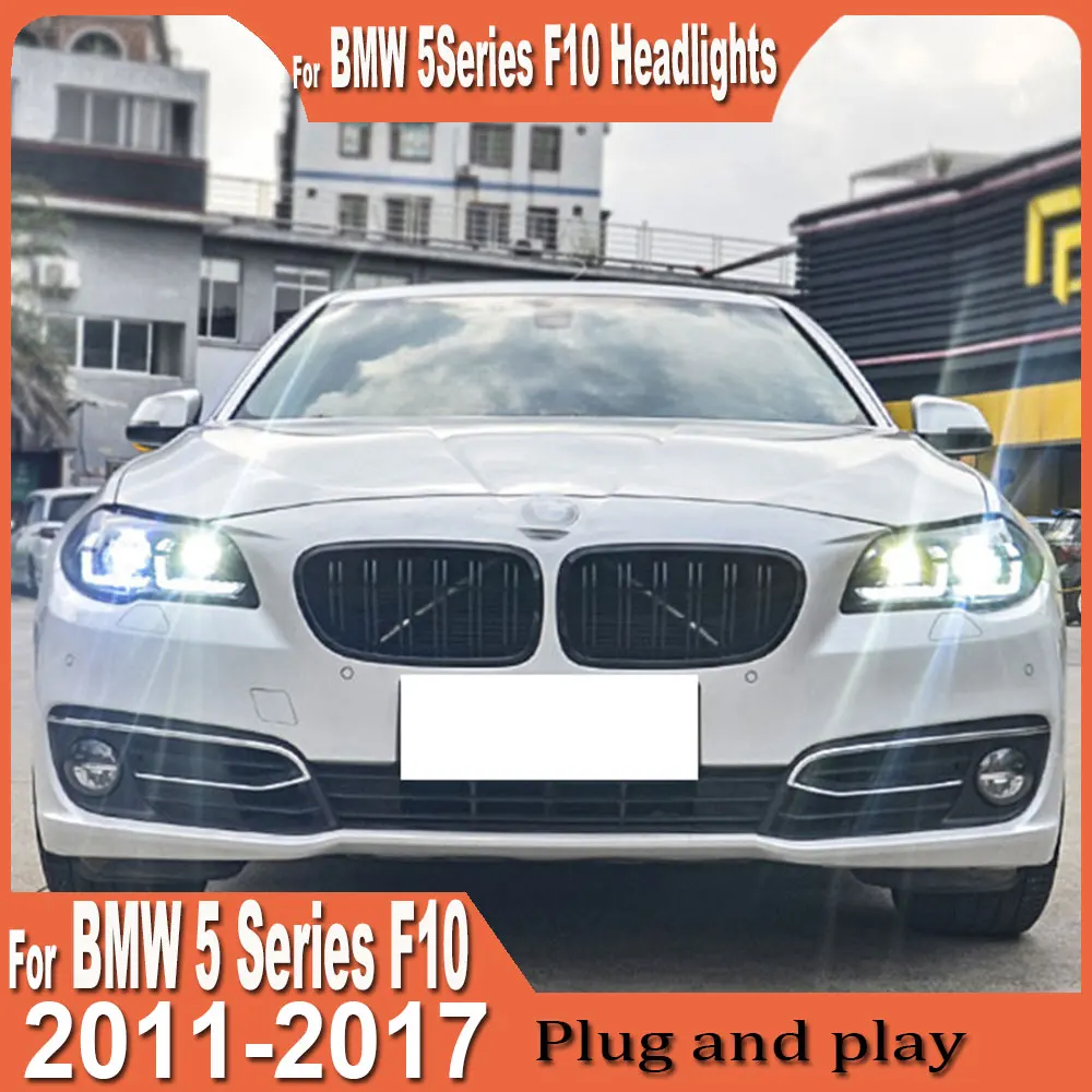 Car headlights for BMW F10 F18 LED Headlight 2011-2017 520I 525I 530I Head Lamp Drl Projector Lens Automotive Accessories