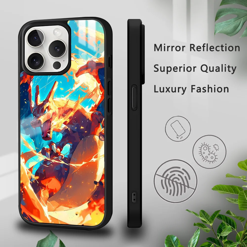 

Cool Charizard Phone Case For iPhone 16 15 14 13 12 11 Pro Xs Max Mini Plus Celulares Hard Funda