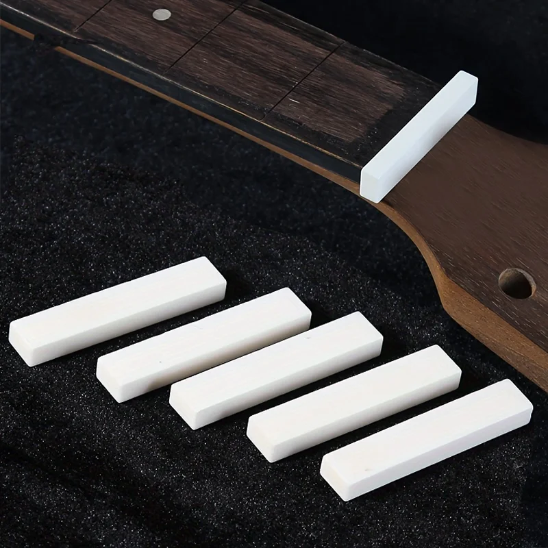 Sillets et chevilles de guitare en os de buffle vierges sans rainures, 1/3/5 pièces / pièces de rechange pour instruments de guitare
