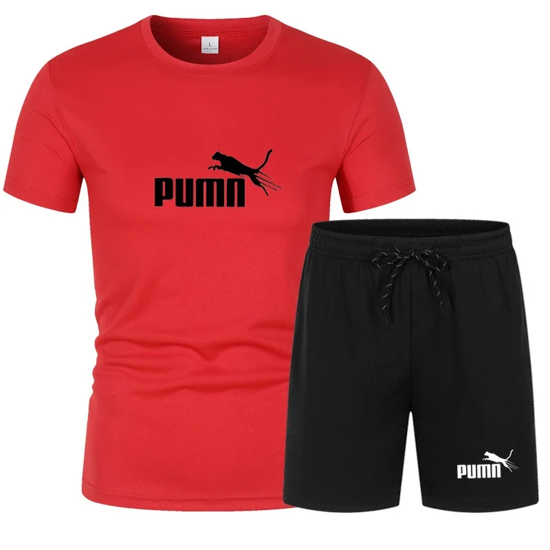 

Summer Men's Outfits Short-sleeved Suits Casual Sports Shorts Suits Men's T-shirts Shorts Two-piece Sets Quick Dry Gym Streetwea