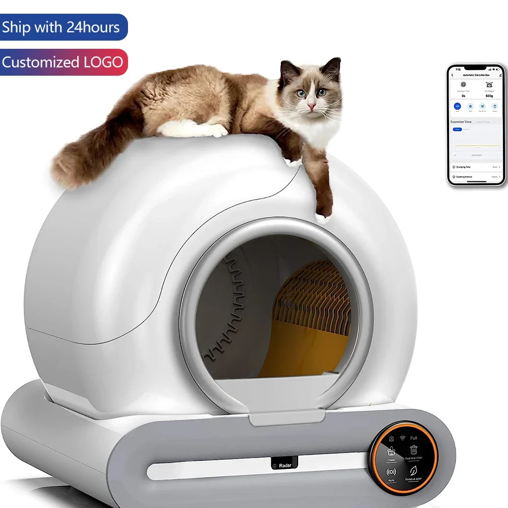 Automatic Cat  Box Smart App Control Self Cleaning  Boxes Cat Sandbox Electronic Pet Toilet Cat Supplies