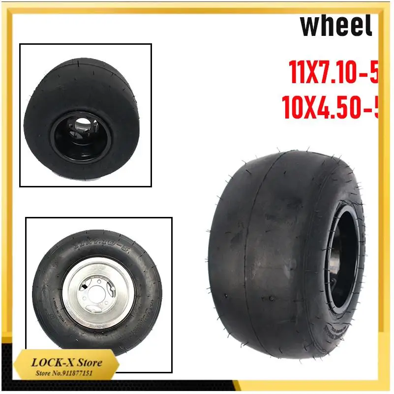 

10X4.50-5 inch front and rear wheels aluminum alloy rims wheels and vacuum tires for go-karts ATV drift bike wheels