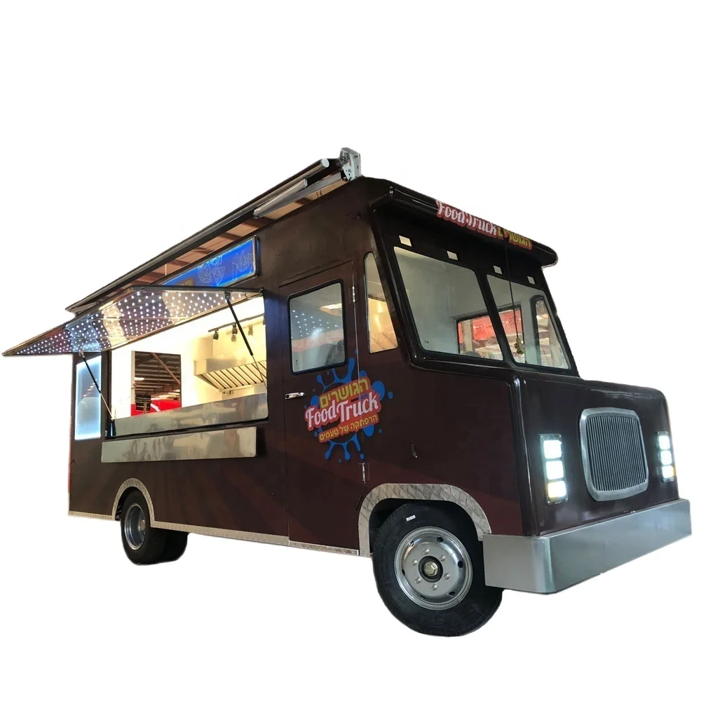 OEM Retro Mobile Food Car Electric Fast Food Truck Ice Cream Catering Kiosk Customized Snack Vending Cart for Sale Europe