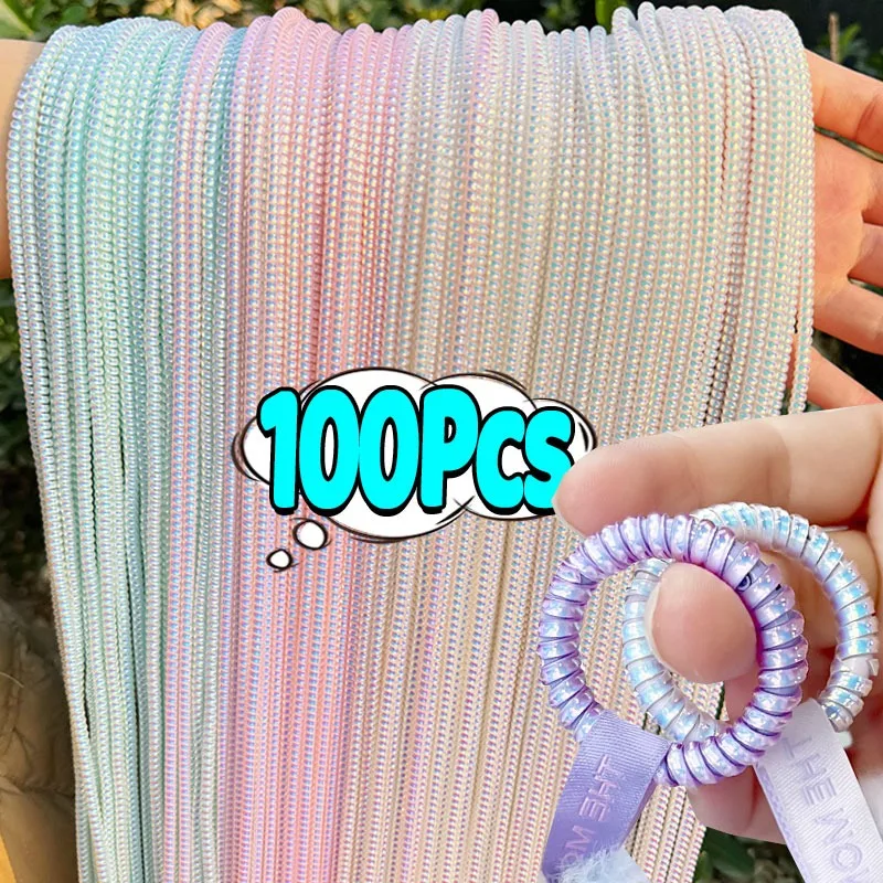 100/5pc Anti-loss Buckle Protective Ring for Reusable Clear Silicone Rope Doll Keychain Protection Rings Winding Fixed Accessory