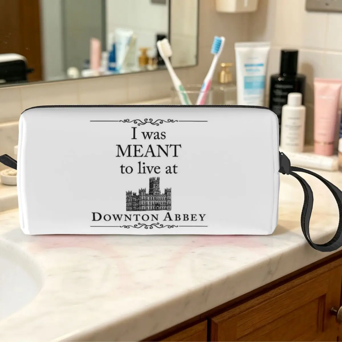 Косметичка-органайзер I Was Meant To Live At Downton Abbey для женщин, дорожный несессер, пенал для косметики и путешествий