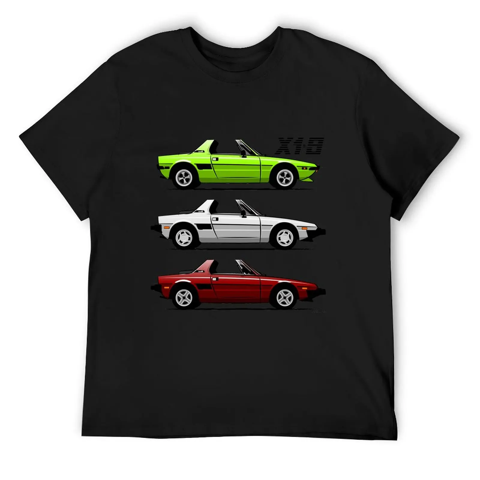 Fiat X1/9 with open roof T-Shirt shirts graphic sports fans fruit of the loom mens t shirts