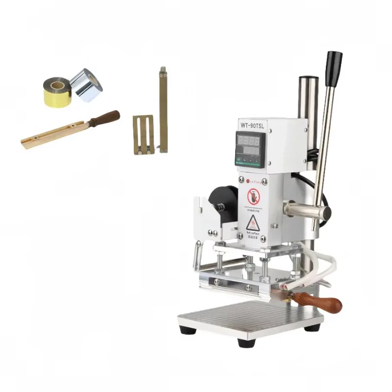 Mini Hot Foil Stamping Machine Gold Silver Foil Digital Leather Logo Embossed T Slot Hot Stamping Machine