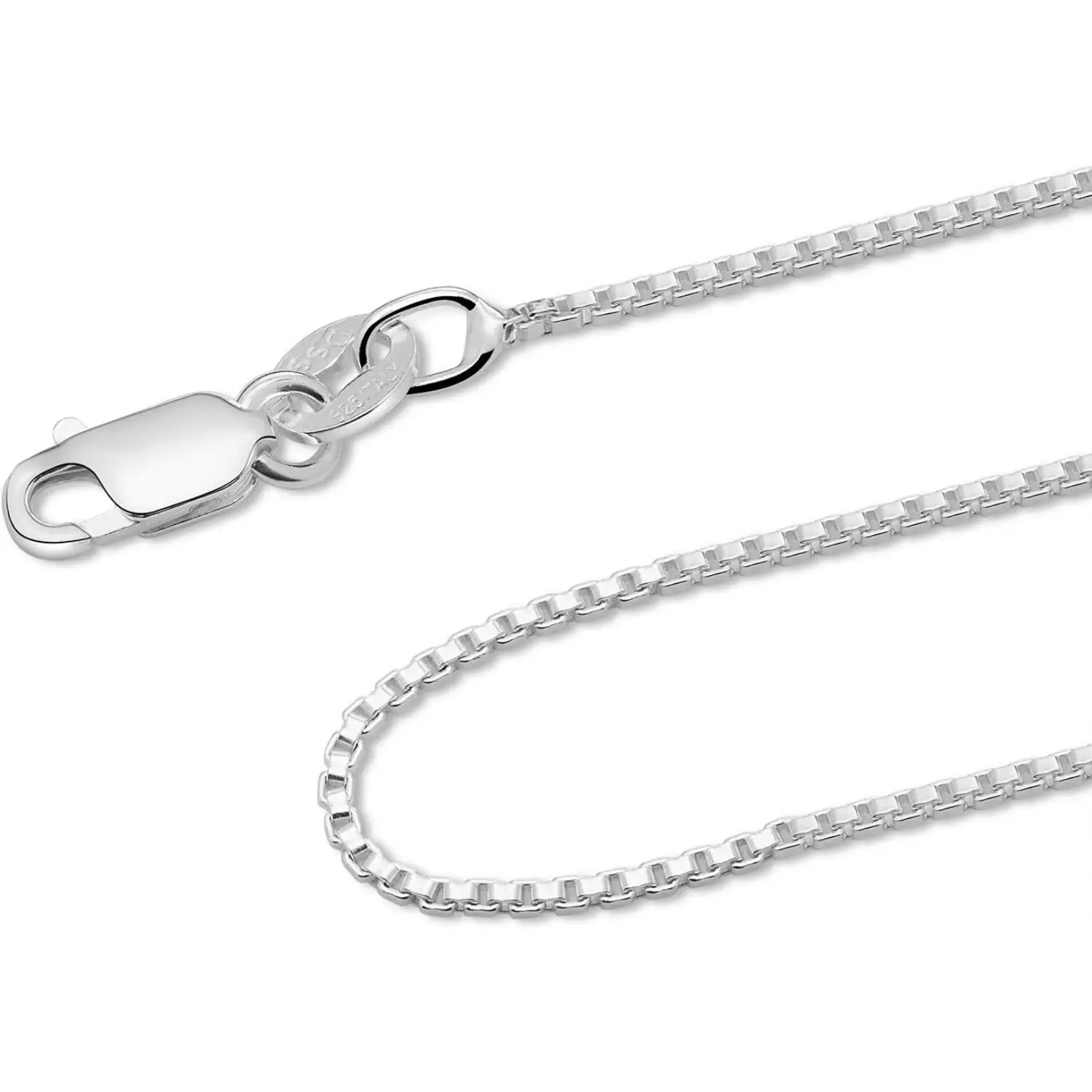 Fansilver 100% 925 Sterling Silver Necklace Chain for Women Men Elegant Hypoallergenic and Tarnish-Resistant Silver Chains