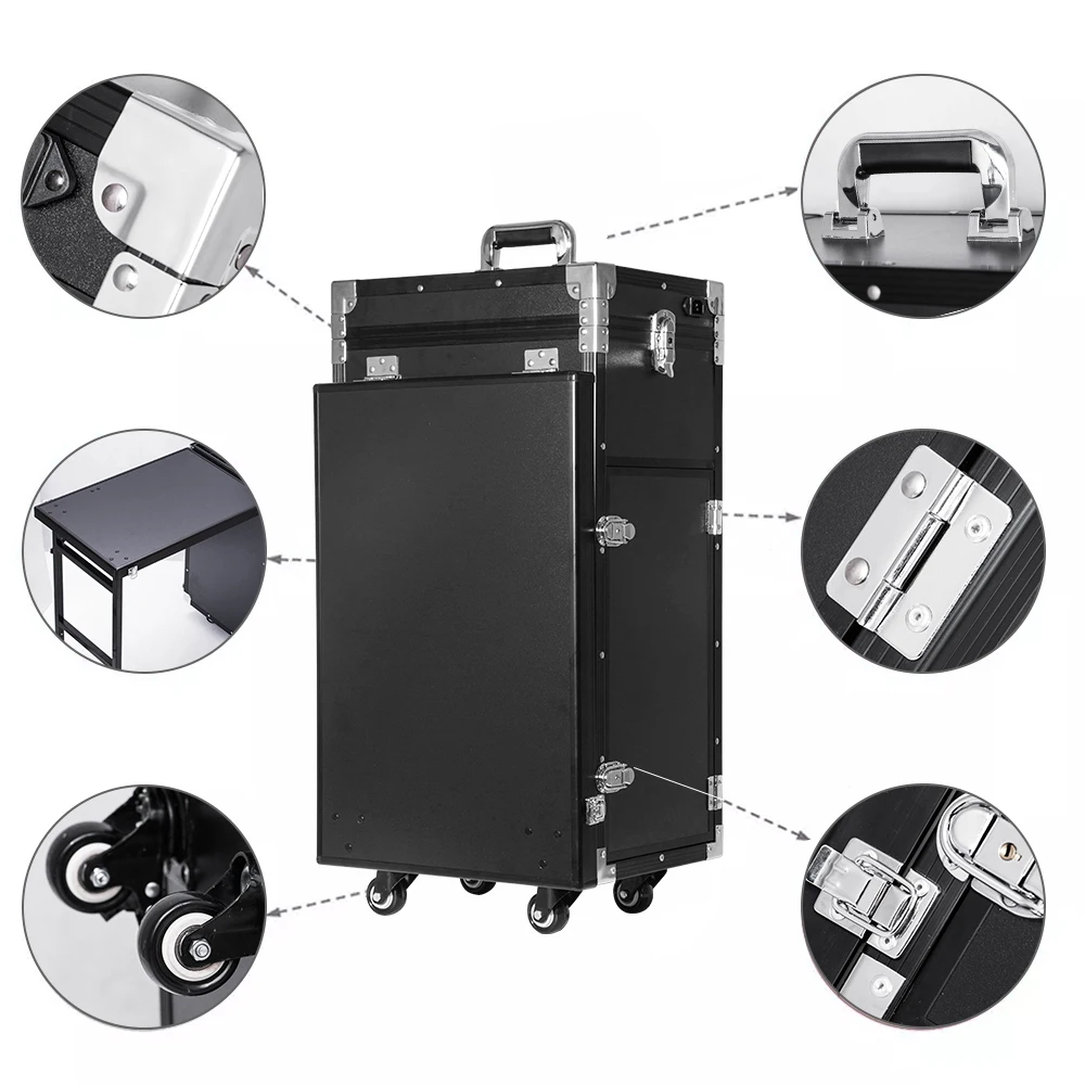 Rolling Cosmetic Organizer Makeup Trolley - Nail Polish Storage Station for Manicure Makeup