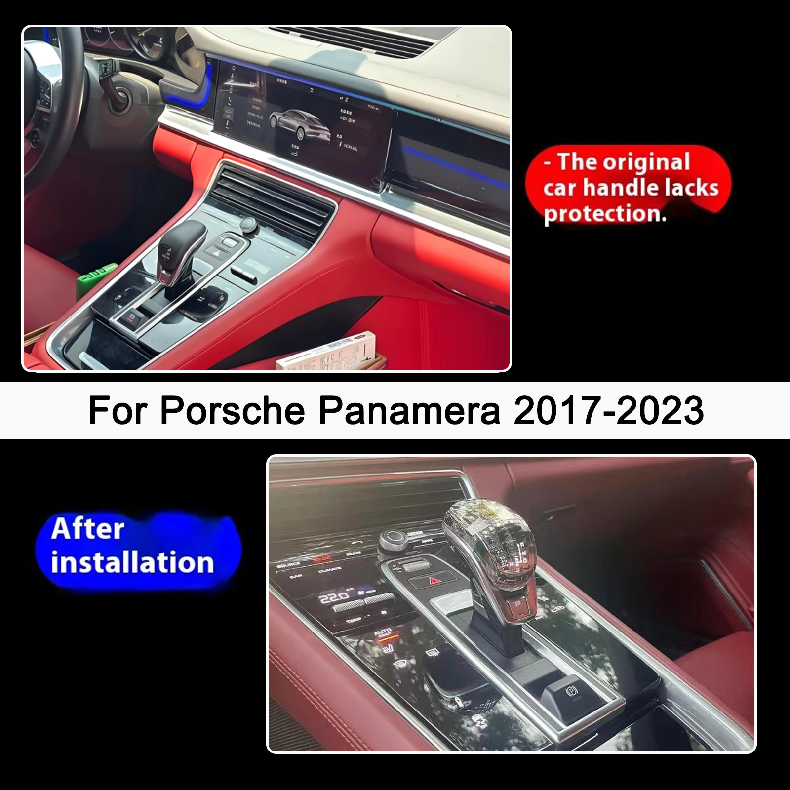 Upgrade to Car Crystal Handles For Porsche Cayenne Porsche Panamera 2017-2023 Accessories Automatic Gearbox Gear Shift Joystick