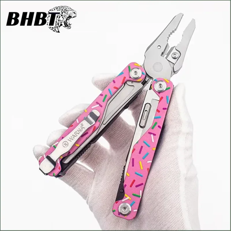 BHBT Ark Pliers G10 Donut Handle CNC Engraved Multi functional Folding Tool Pliers Outdoor Emergency Equipment
