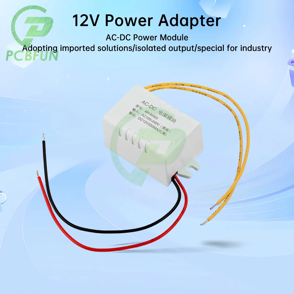 XH-M302 AC-DC Power Supply Module Adapter 12V 250MA Switch Switching Thermostat AC 110-220V Output DC 12V 3W Converter