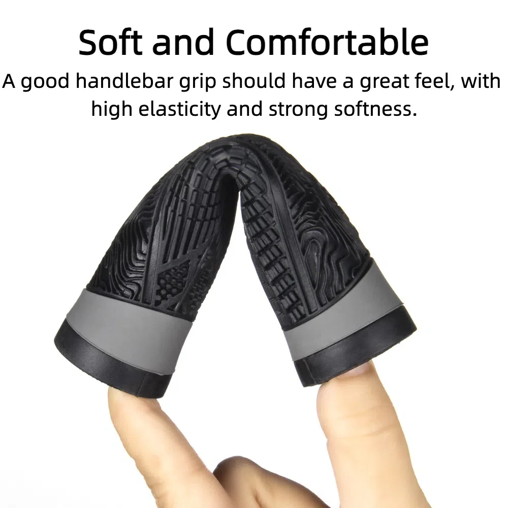 

Bicycle Handlebar Grips Rubber Bike Grips for Mountain Bike, Aluminum Anti-Slip Shock-Absorbing Comfort Grip Cycling Accessories