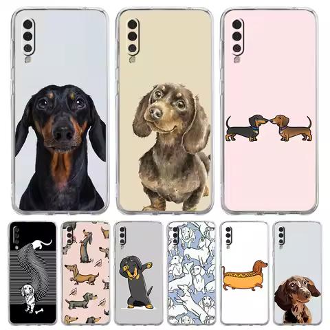 Dachshund Sausage Dog Case For Samsung A54 A52 A50 A70 A30 A40 A20S A20E A02S A12 A14 A16 A22 A24 A42 A34 A32 5G A04s A06 Cover