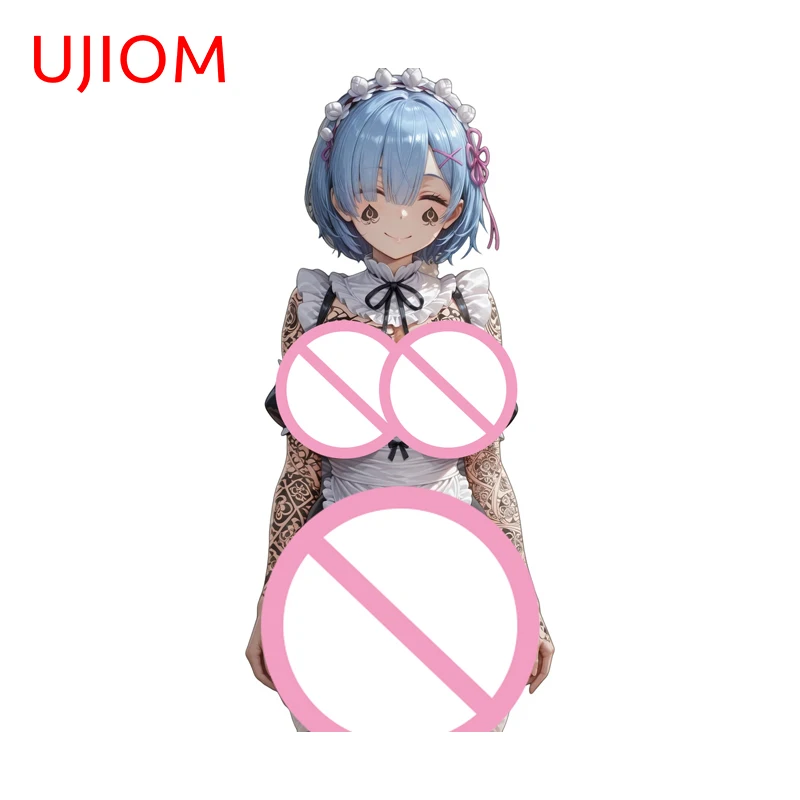 UJIOM Rem Tattoo Maid Uniform Wall Sticker Curtains Bedroom Garden Sunscreen Vinyl Decal Suitable For Object Interior Decor Item
