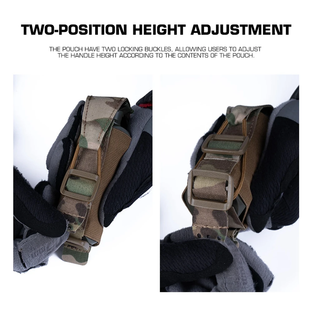 Tactical Shock Grenade Pouch Hunting Single Magazine Pouch Outdoor Small Tool Knife Flashlight Storage Pouch Molle Waist Bag