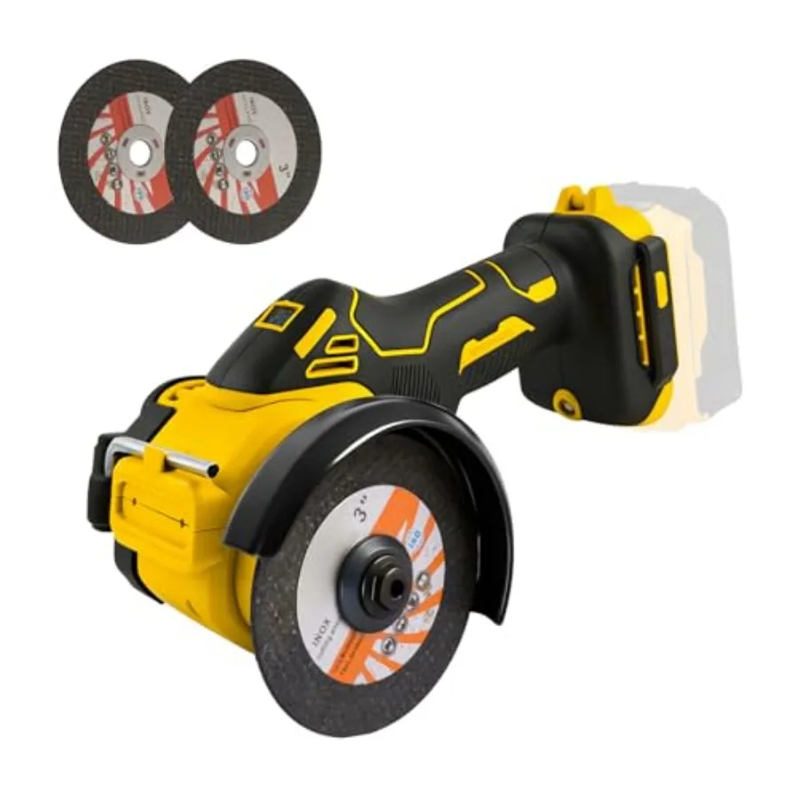 

3-inch Cordless Mini Angle Grinder Compatible with DeWalt 20V Max Batteries 20 000 RPM Brushless Motor Portable Cutting Tool fo