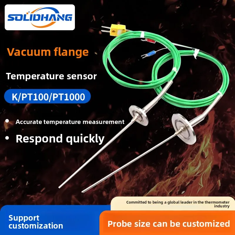 High temperature and high pressure K type armored thermocouple, vacuum blind flange sealing thermal resistance temperature senso