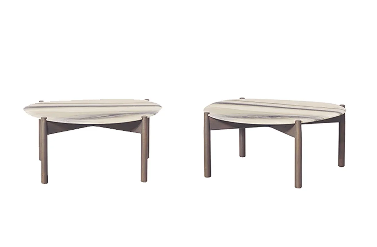 

#Solid Wood Coffee Table Natural Marble Console Creative Style Living Room Side