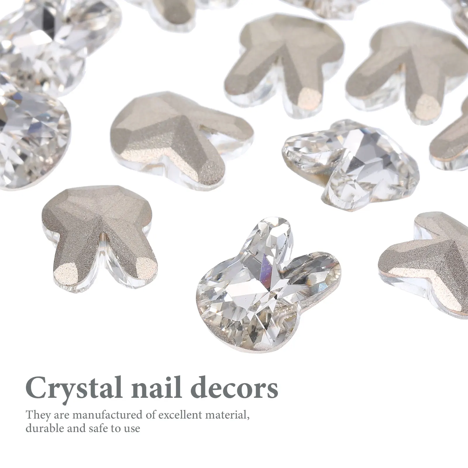 

20pcs Gems Accessories Cartoon nament Manicure Silver Nail Decor Pearls Women Nail nament Art