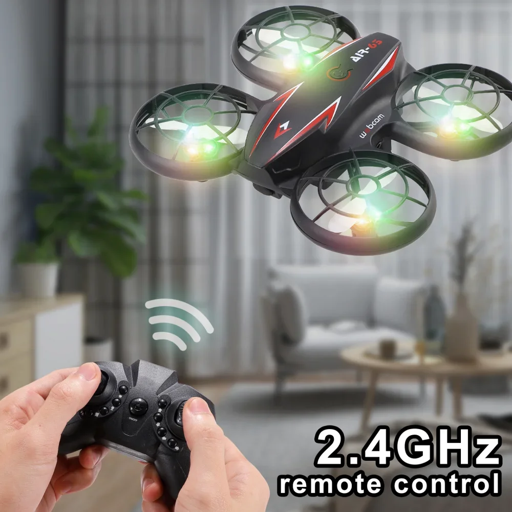 Mini Drone with Camera LED Lights 2.4G Remote Control Drone RC Aircraft 360 Degree Flip Obstacle Avoidance Kids Flying Toy Gifts