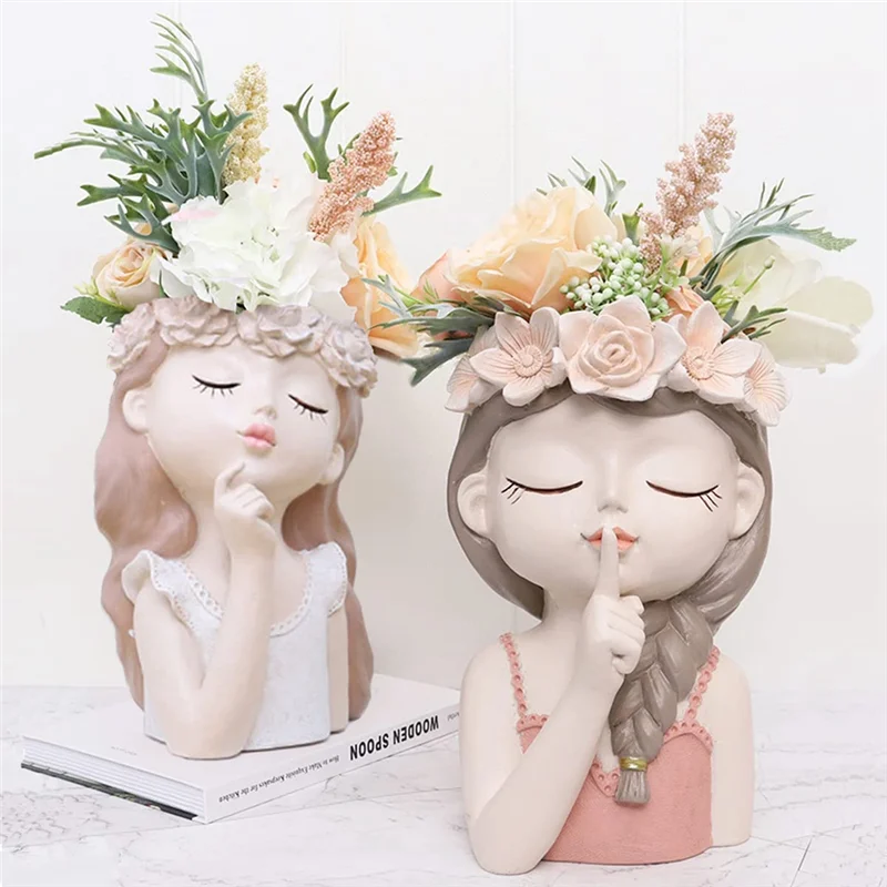 AT59 Small Fairy Succulent Plant Pot Kit With Drainage Hole 4 Inch Indoor Cactus Pot Unique Cute Flower Vases Decor