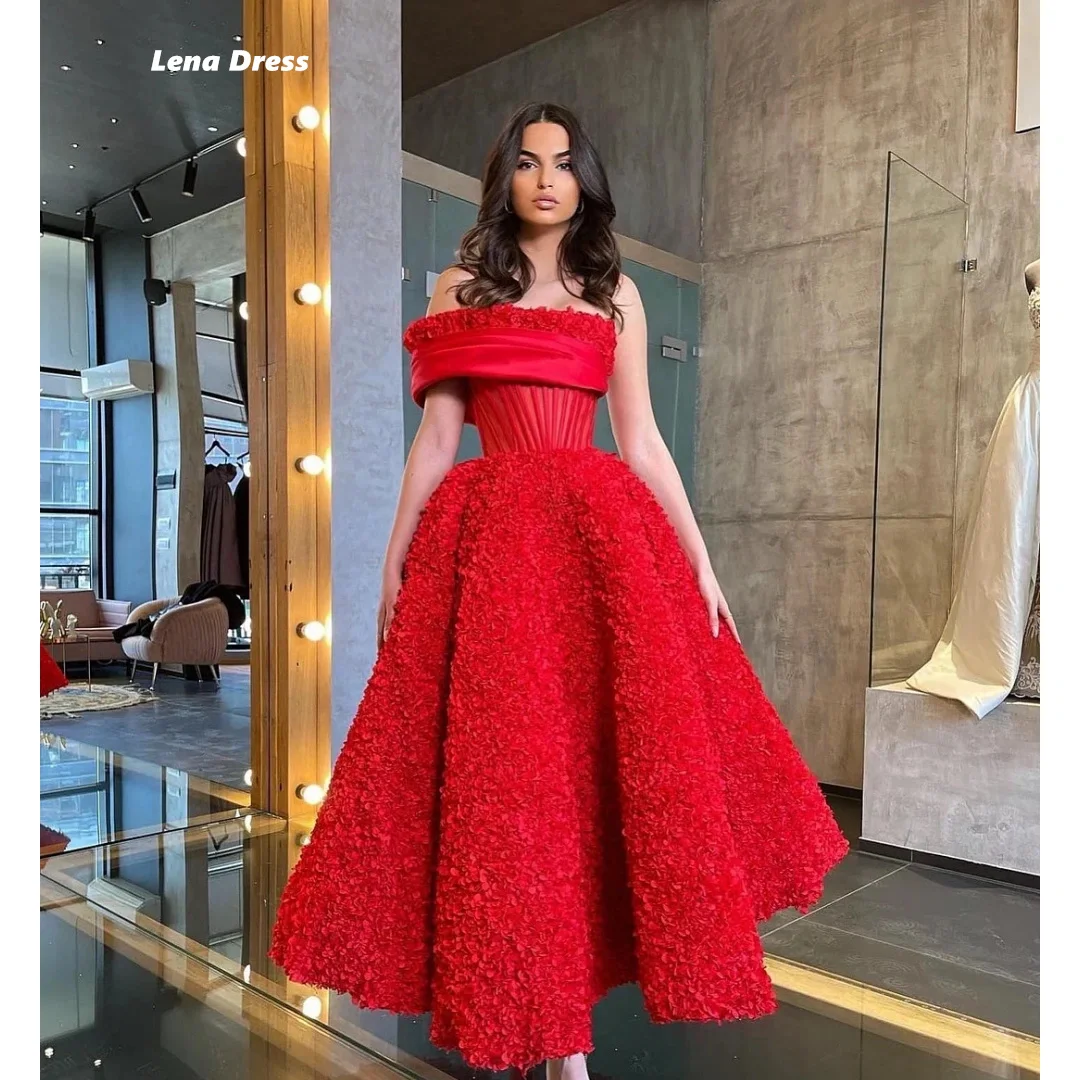 

Lena Evening Dresses Woman Elegant Party Dresses for Women 2024 Red One Shoulder Lace Line A Simple and Elegant Formal Dress