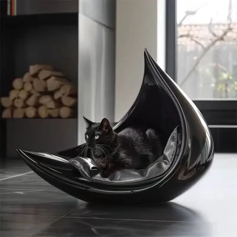 Customized creative cat bed space capsule cat villa winter warm closed sense of security cat bed does not stick to hair