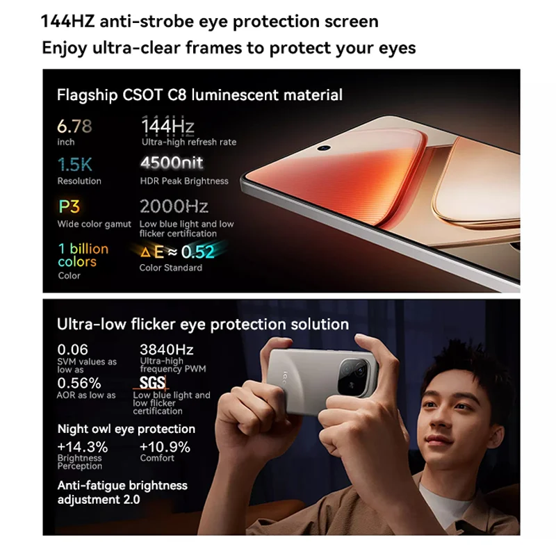 Новый телефон VIVO IQOO Z9 Turbo Plus IP65 6,78 дюйма AMOLED 144 Гц 50 МП Размер 9300+ Sony LYT-600 OIS 6400 мАч 80 Вт SuperVOOC NFC OTA