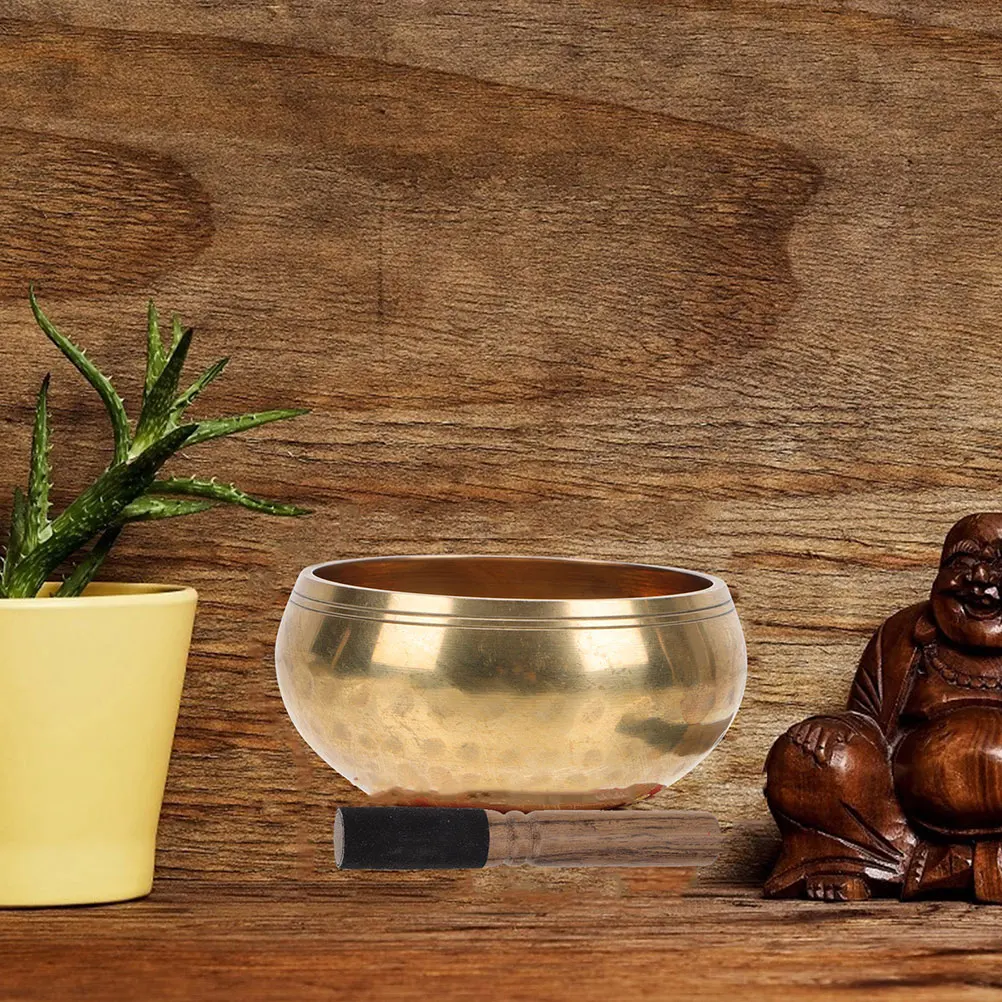 

1Set Meditation Singing Bowl Kit for Relaxation and Sleep Therapy Flat Bottom Yoga Bowl Decor for Bedroom Study Sauna