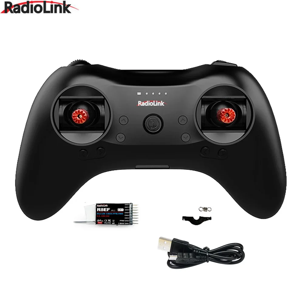 Radiolink T8S 2.4G 8CH RC Remote Transmitter with R8EF Receiver Handle Game Shape Controller for Fixed Wing Aircraft Airplane