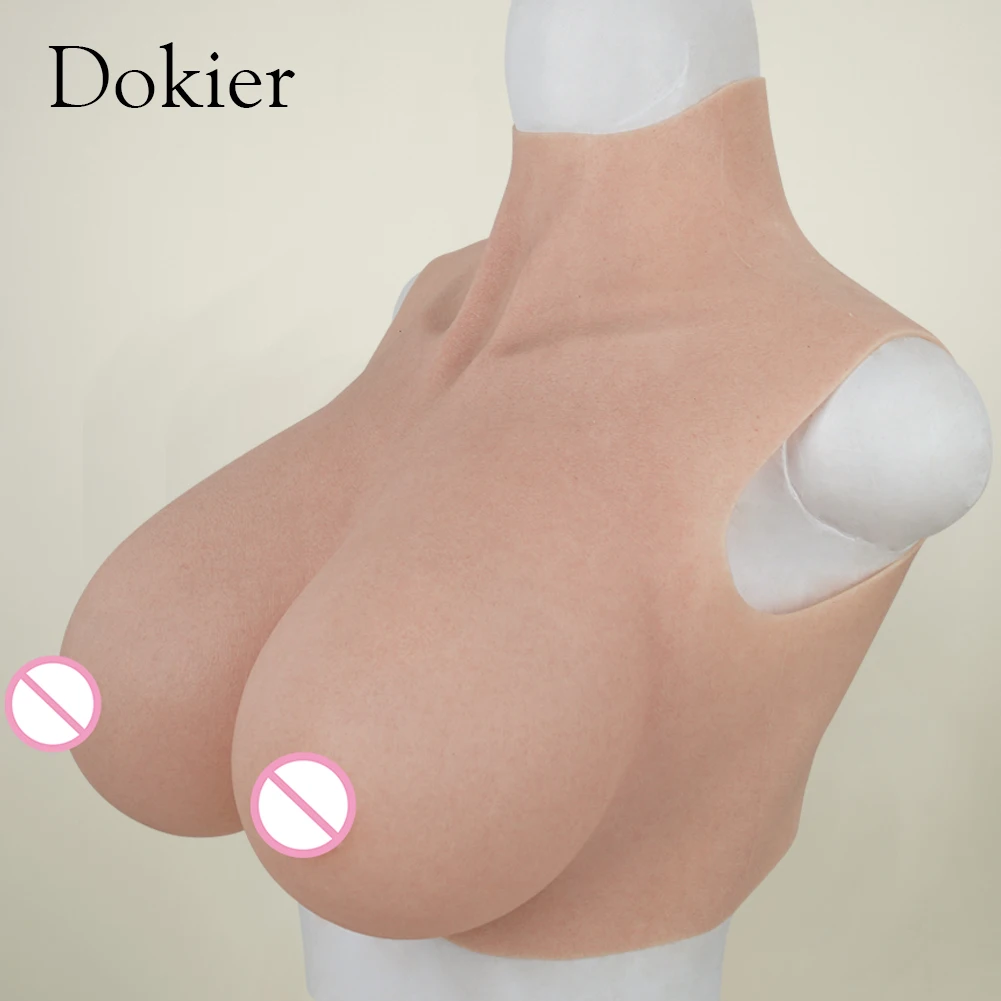 Dokier Realistic Silicone Breast Forms Fake Boobs Tits Shemale Transgender Sissy Drag Queen Crossdresser Breastplates Cosplay