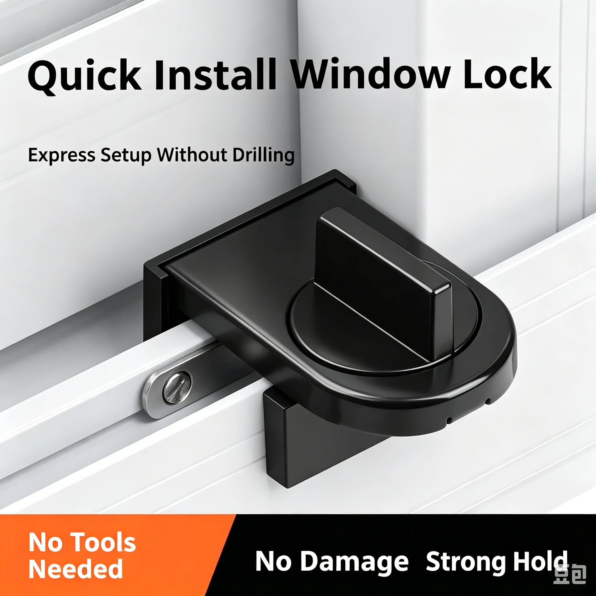 No‑Drill Anti‑Theft Child Safety Latch High‑Rise Anti‑Fall Limiter Sliding Door Lock for Sliding Window Household Safety