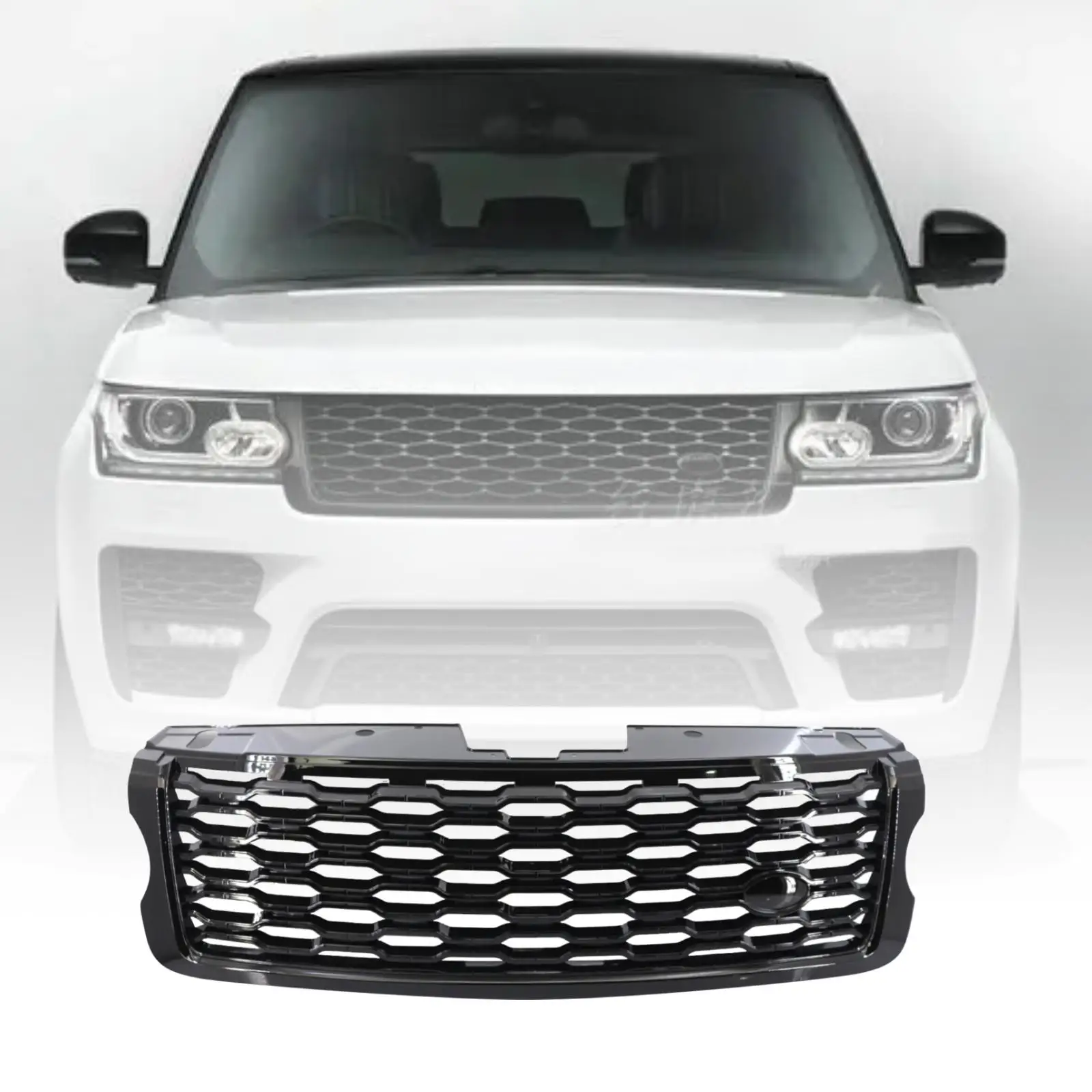 

Front Grille Grill Easy to Install High Performance Replaces LR055880 Mesh Cover Grill for Range Rover Vogue L405 2013-2017