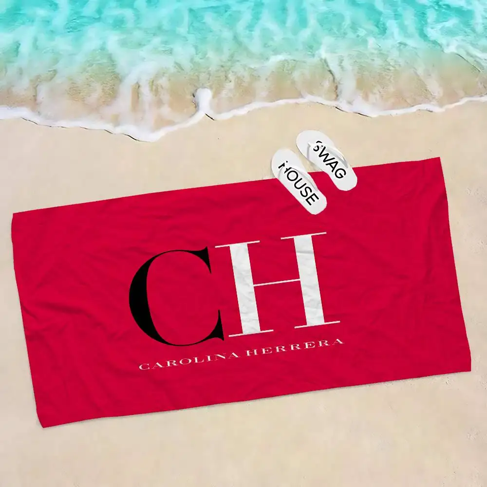 C-CarolinaS Fashion H-HerreraES Beach Towel Colorful Bath Towels for Girl Microfiber Quick Dry Custom Sand Free Beach Yoga