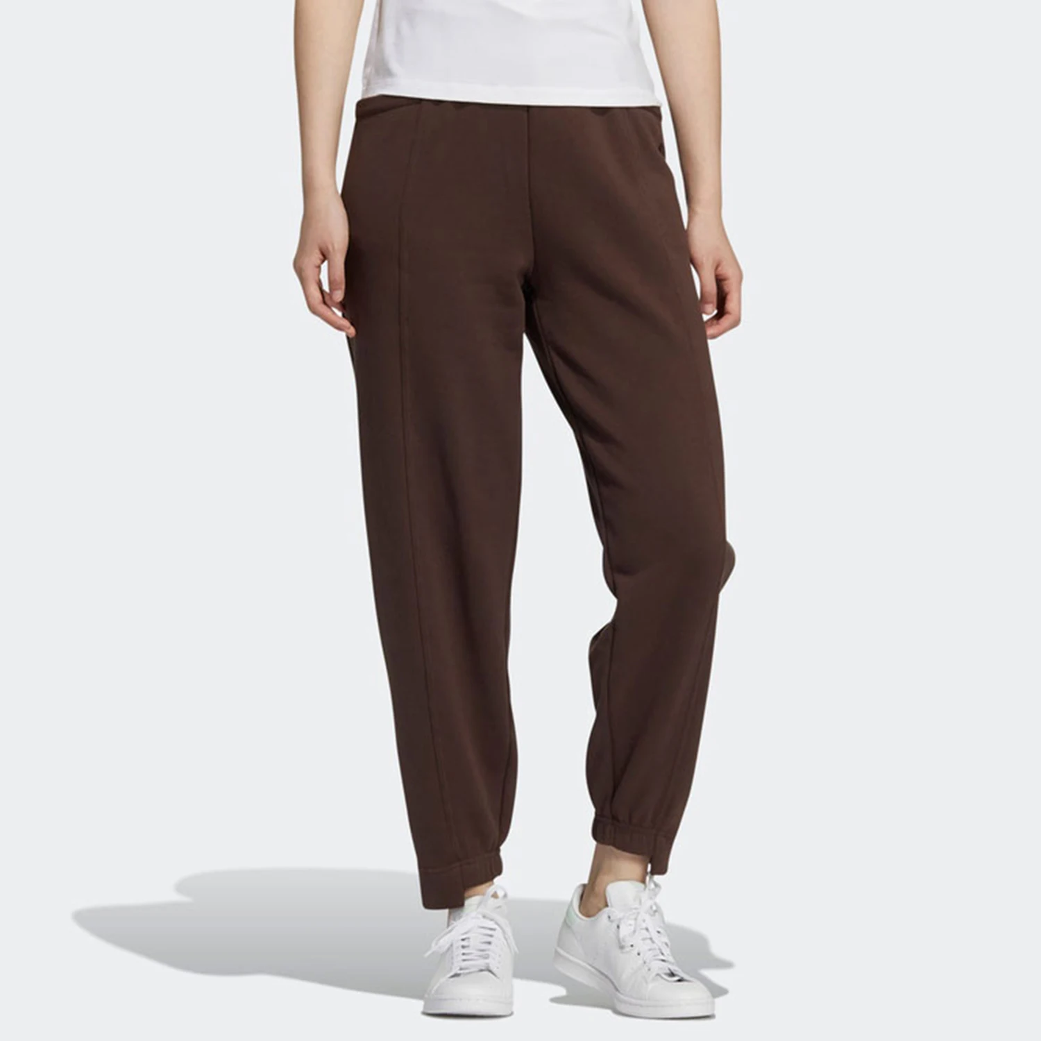 Adidas genuine clover women's ankle binding simple retro knitted pants HC0322