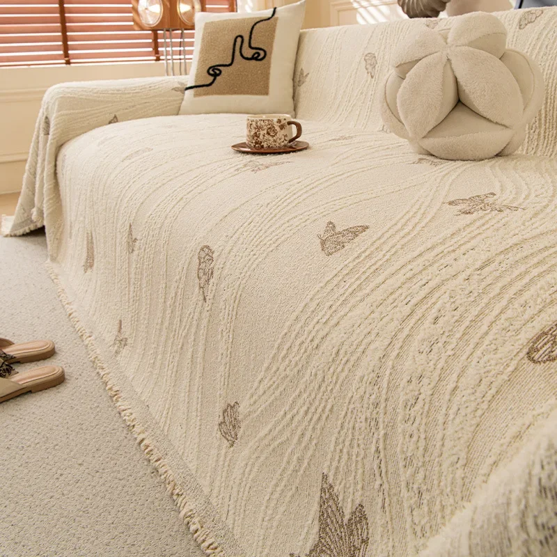Couch Towel Sofa Blanket Butterfly Printed New Sofa Cloth All Inclusive Anti Slip and There Are Three Colors Available 180x130cm