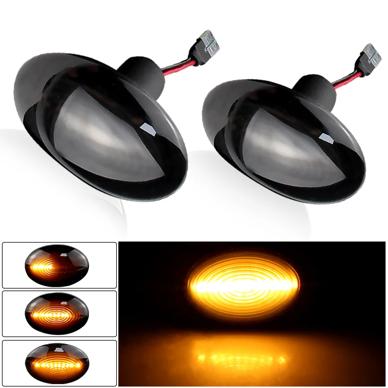 

2PC Side Repeater Lamp Dynamic LED Side Marker Light Indicator For BMW MINI Cooper R55 R56 R57 R58 R59 2007-2013 Car Accessories