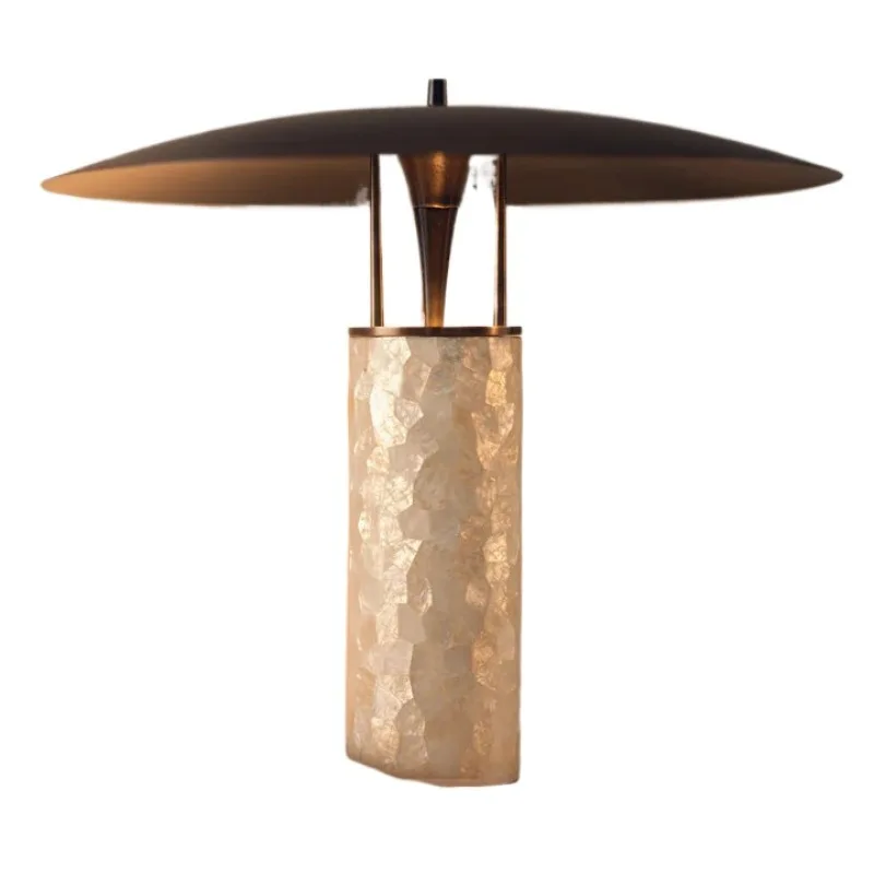 Model villa custom lamp, Italian light luxury antique copper shell desk lamp