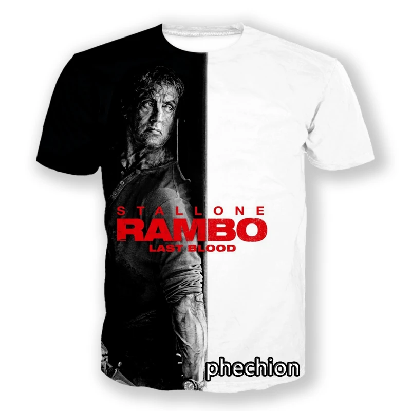 phechion Rambo 3D Print Men T Shirt Hip Hop Women T Shirt Unisex Fashion Clothing Top Suppliers for Drop Shipper A261