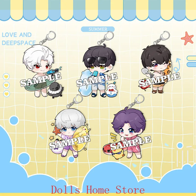 

Anime Love and Deepspace Rafayel Xavier Sylus Caleb Zayne Cosplay Tinplate Badge Brooch Acrylic Polaroid Pendant Keychain Sets