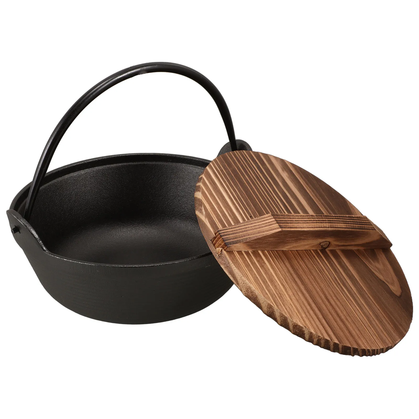 

1 set 1 Set Cast Pot 12Cm Japanese Design Cooking Pot For Outdoor Camp Cookware Stew Soup Camping Equipment Household