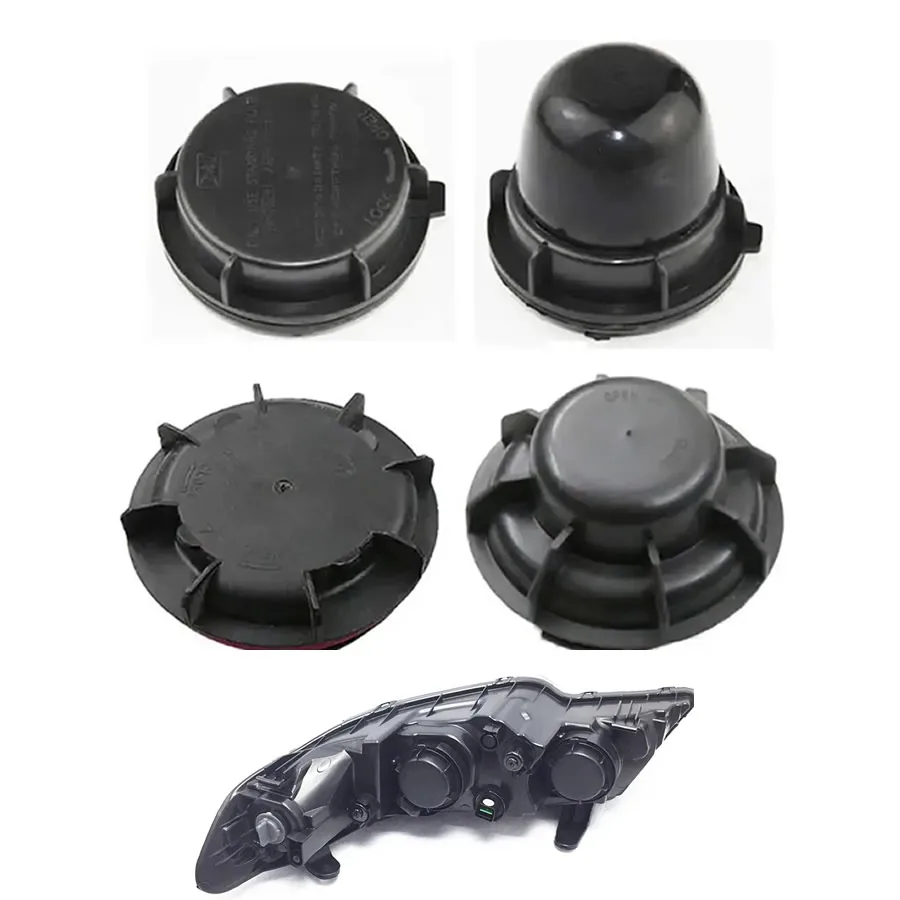 

For Kia Forte 2009-2016 2018 Low High Beam Light Lengthened Dust Cover Waterproof Dustproof Headlamp Rear Shell Seal Cap 1PCS