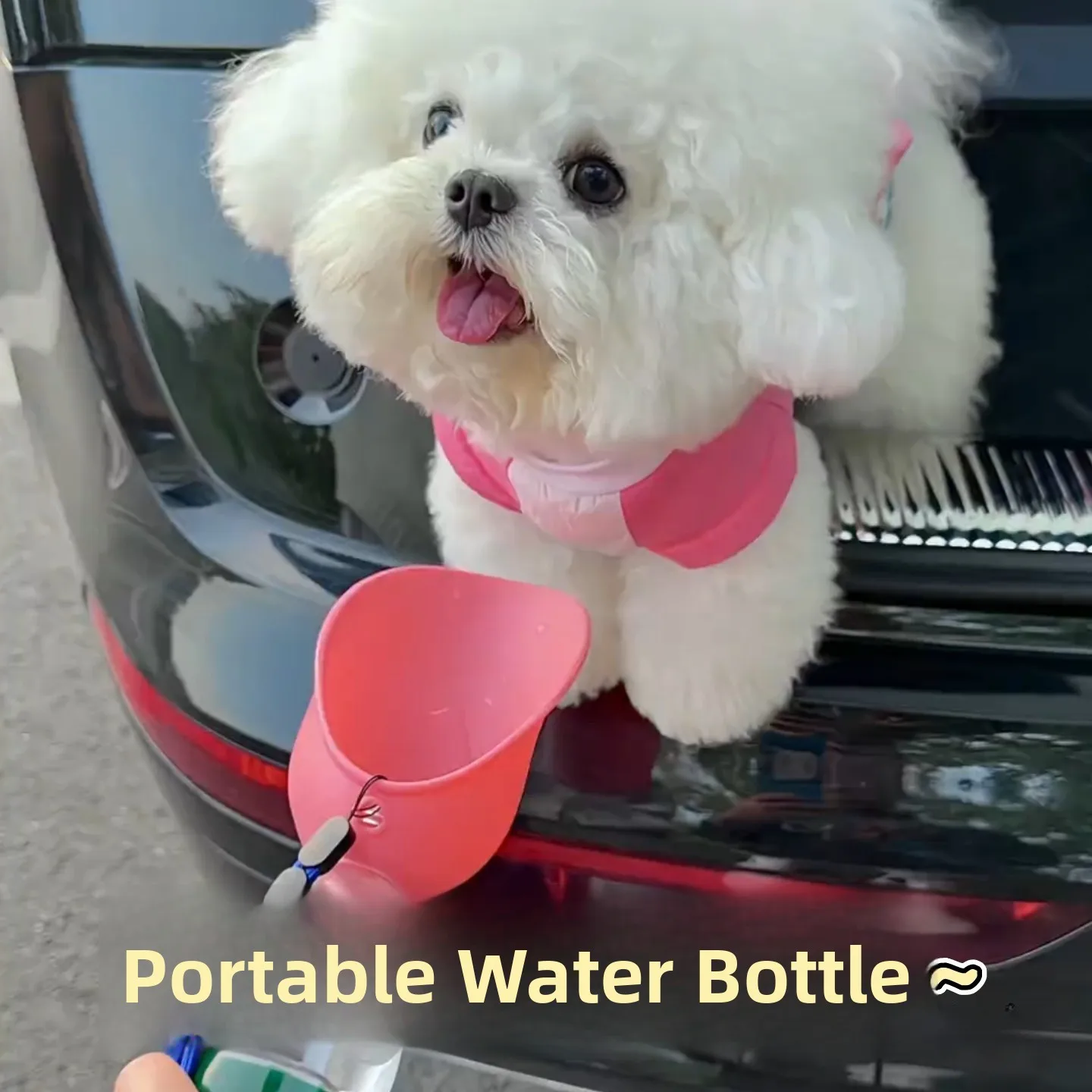 Portable Dog And  Water Bottle Pet Outdoor Drinking Water Device Replaceable Bottle Stackable Drinking Goddess Normal Size
