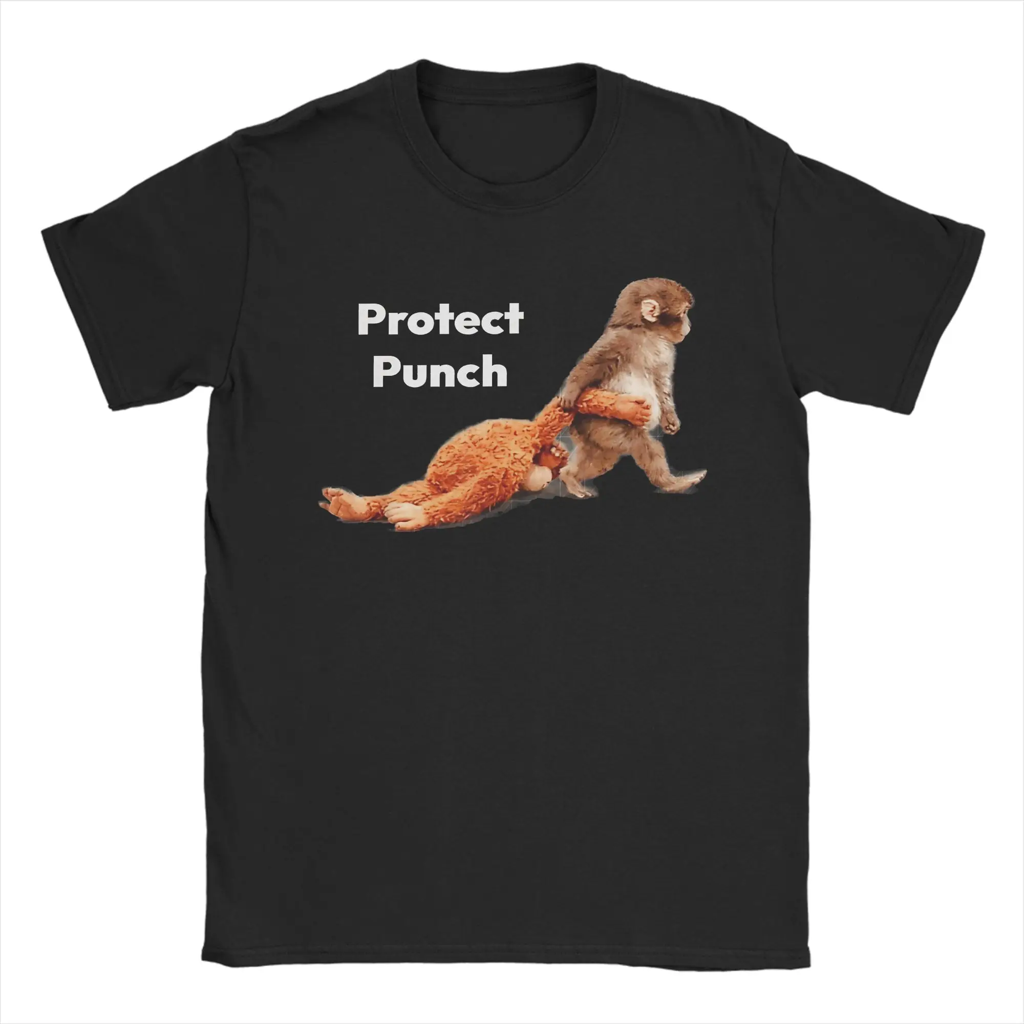 Punch Monkey Animal T Shirts Men Cotton Creative T-Shirt Crewneck  Tees Short Sleeve Clothes Summer