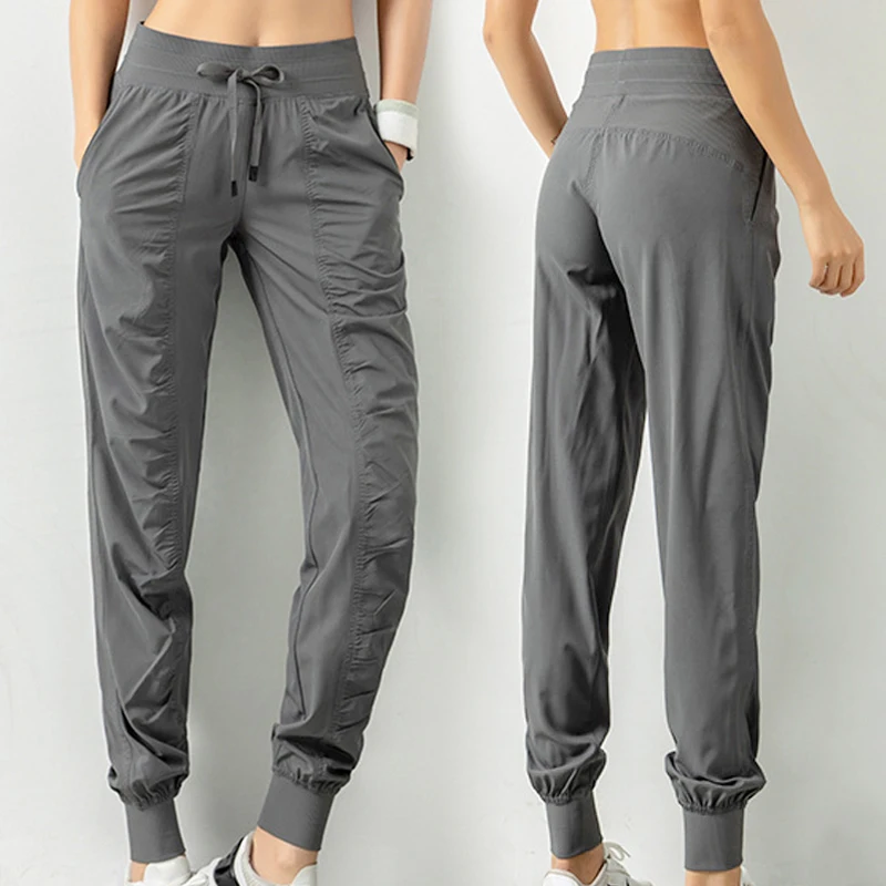 Lightweight Quick Dry Loose Jogger Pants Women Running Sports Trousers Female High Waist Breathable Fitness Sweatpants