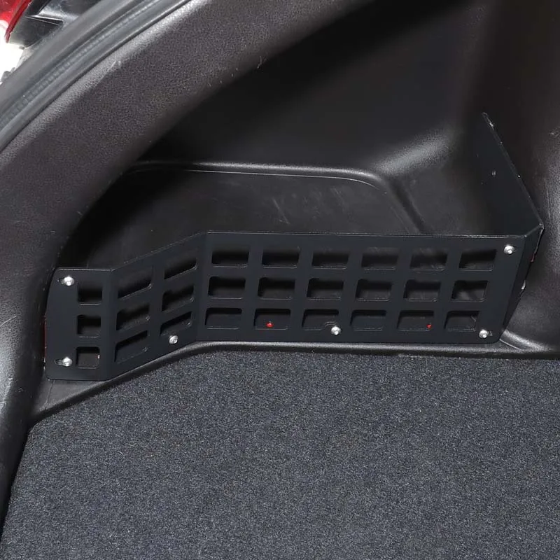 1piece set Aluminum alloy black For Nissan juke Infiniti ESQ 2011-2019 car trunk left storage baffle modification accessories