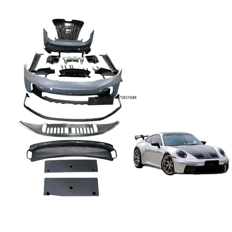 Suitable for 2019-IN 911 992. Upgrade with GT3 Large Body Kit Made of PP Material. Complete Set of Body Kits.