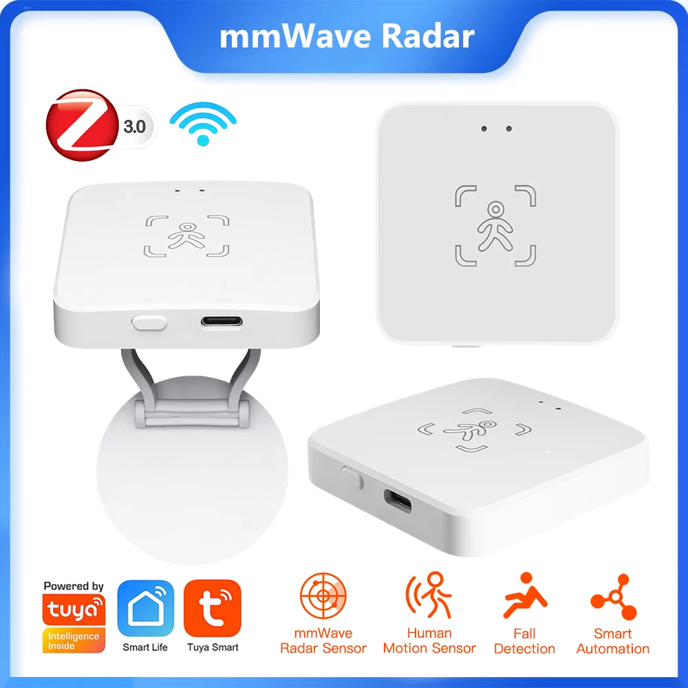 Zigbee Human Presence Detector Tuya WiFi MmWave Radar Body PIR Montion Sensors With Luminance Detect Works With Smart Life